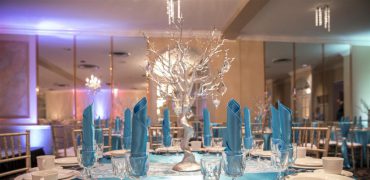 decor of table at Lido banquet hall in chicago