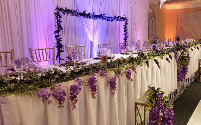 Floral arrangements at the best banquet halls